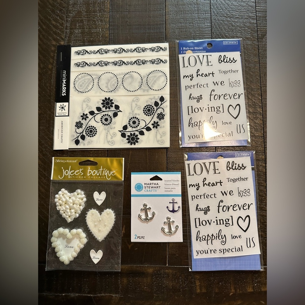 Scrapbook bundle - stickers, ribbons - Picture 2 of 4